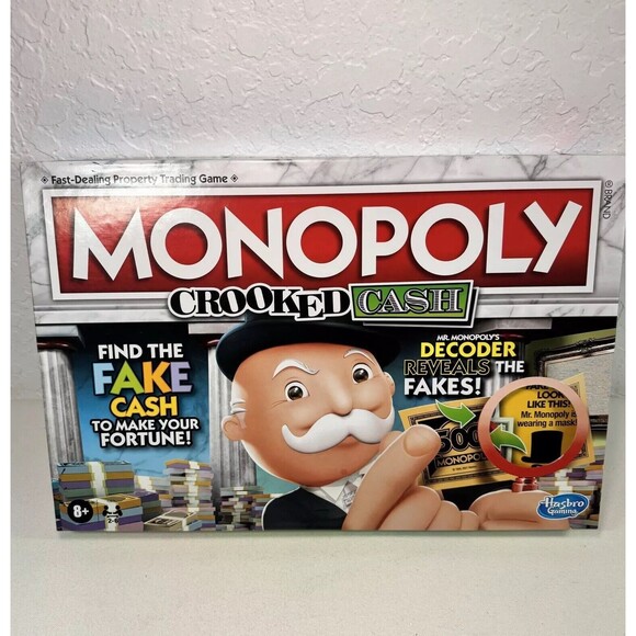 Monopoly Crooked Cash Board Game Fun Family Game - Picture 1 of 9